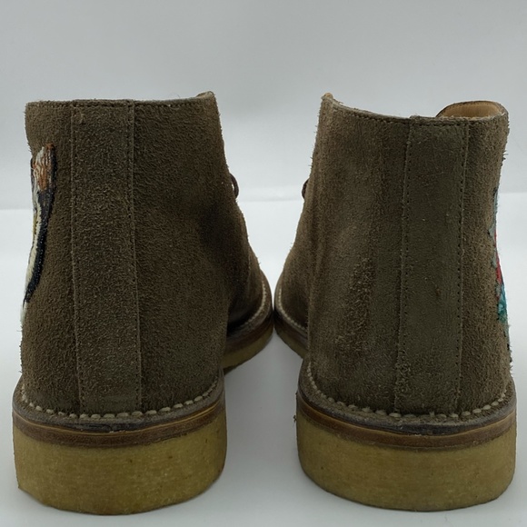 Gucci Suede ankle boots with owl & UFO embroidered - Picture 5 of 13